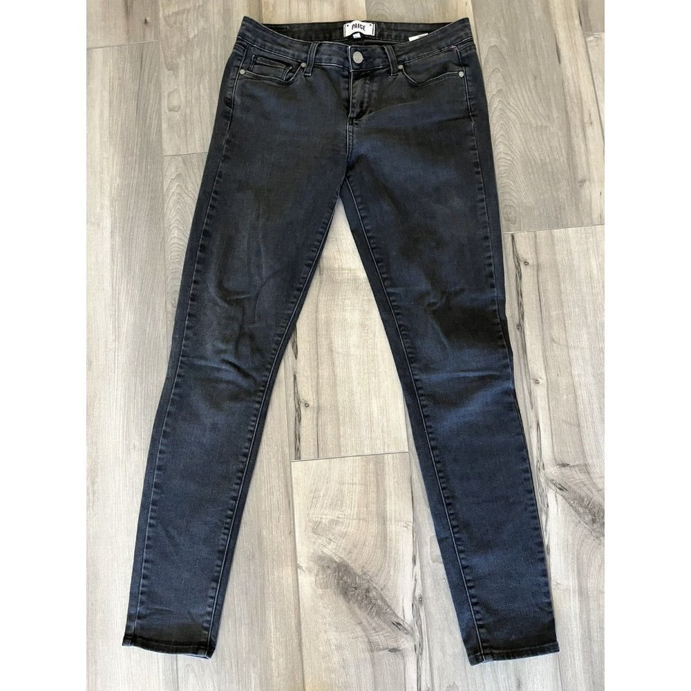 Paige Verdugo Ultra Skinny Jeans size 29 casual 5 pocket black 31" x 30.5" - Picture 4 of 12